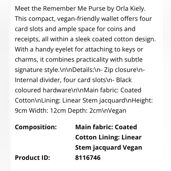 Orla Kiely Remember Me wallet - Picture 4 of 10